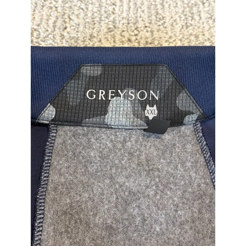 Greyson Full Zip Jacket Mens XXL Navy Blue Wool‎ Blend Hybrid Golf Layer